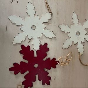 Restoration Hardware vintage large metal snowflakes